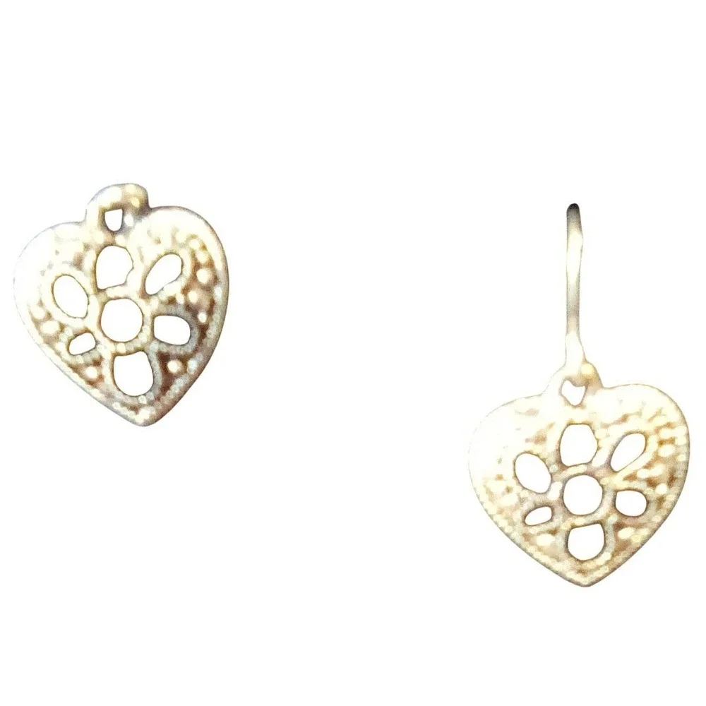 Natural Abalone Shell & Rhinestones Heart Pendant(Mixit Necklace & Earrings Set)